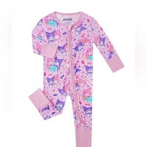 (NWT) Poshtot my melody and kuromi convertible bamboo zippy